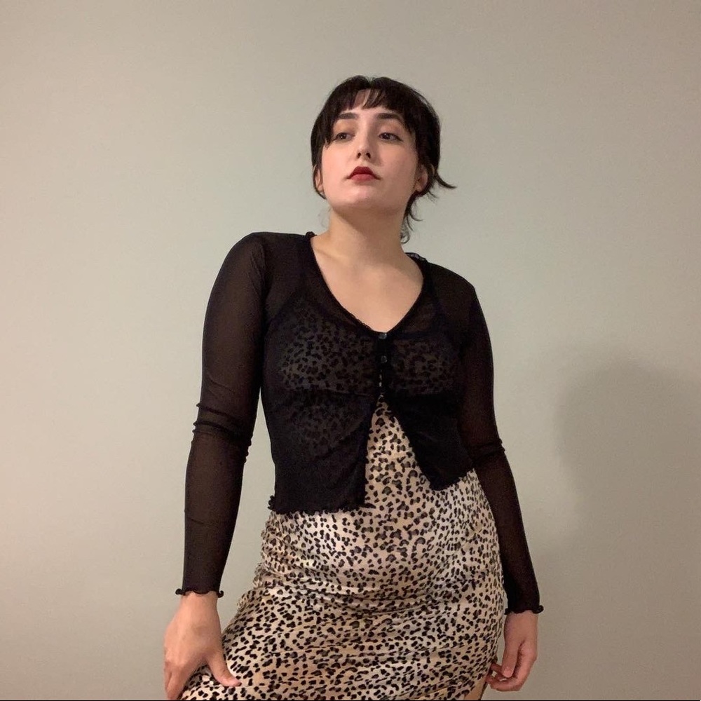 Urban Outfitters Sheer Black Cardigan